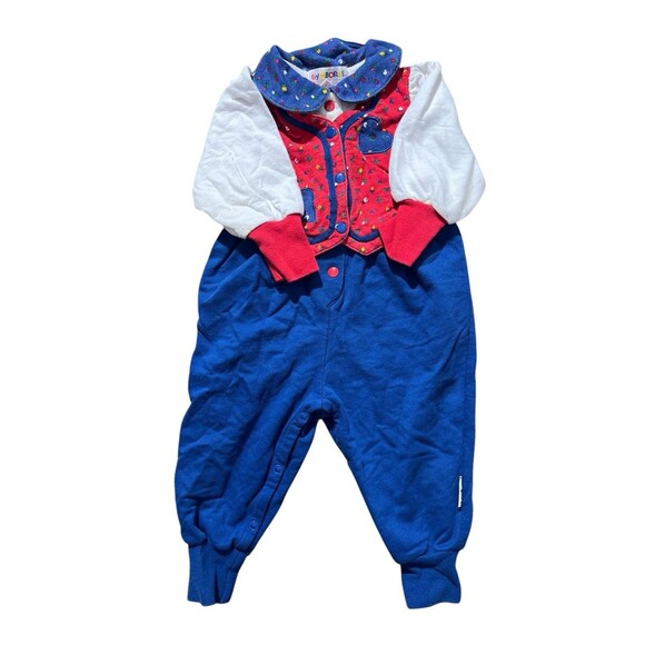 Vtg Rare Gymboree Rainbow Label Heart And Floral Print One Piece Sz Infant - Picture 16 of 16